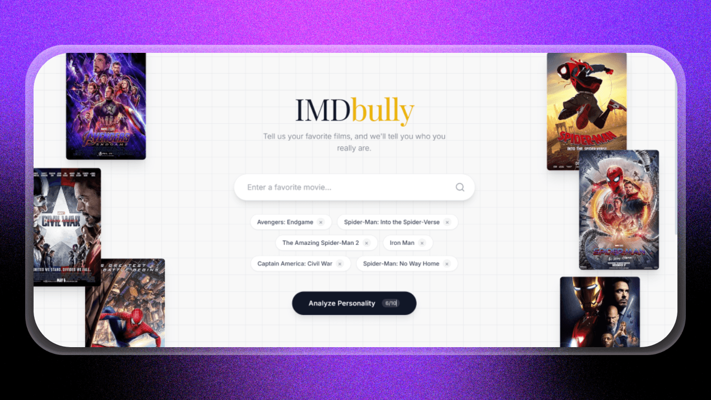 IMDBully – Movie Taste Roaster